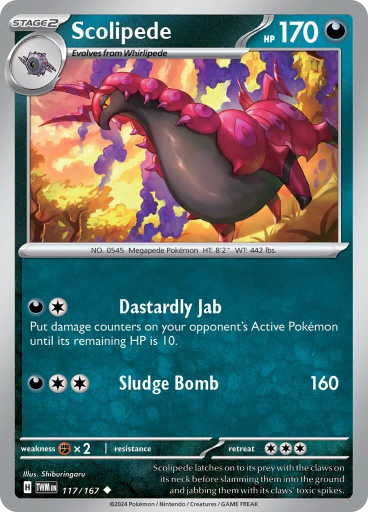 Image for Scolipede (117/167) [SV06: Twilight Masquerade] - Pokemon