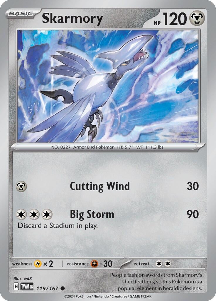 Image for Skarmory (119/167) [SV06: Twilight Masquerade] - Pokemon