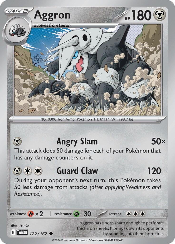 Image for Aggron (122/167) [SV06: Twilight Masquerade] - Pokemon