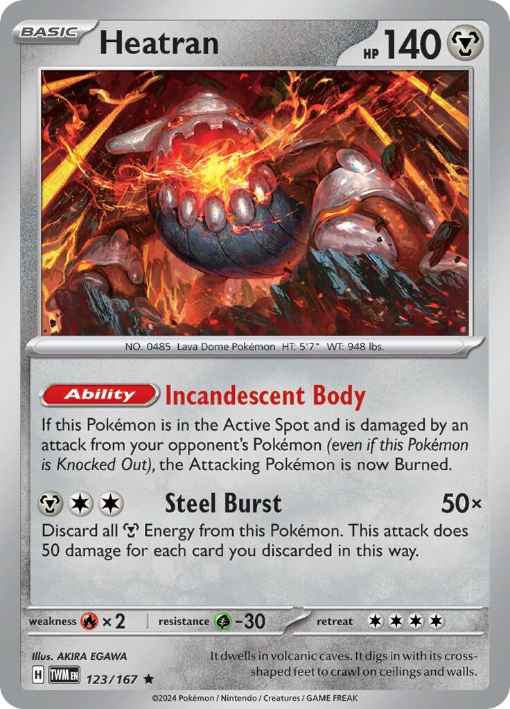 Image for Heatran (123/167) [SV06: Twilight Masquerade] - Pokemon