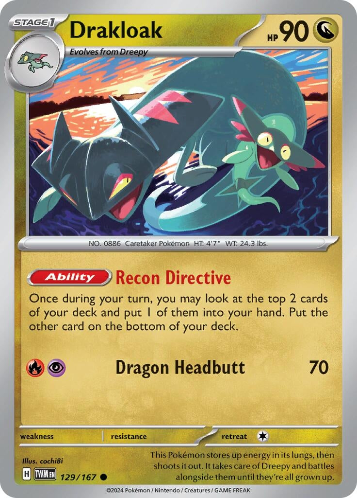 Image for Drakloak (129/167) [SV06: Twilight Masquerade] - Pokemon