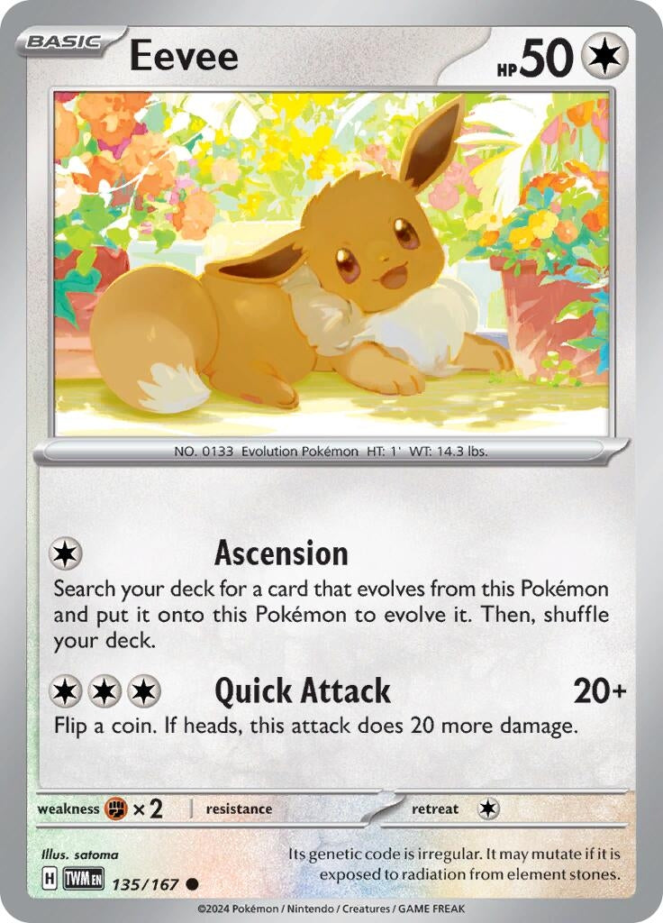 Image for Eevee (135/167) [SV06: Twilight Masquerade] - Pokemon