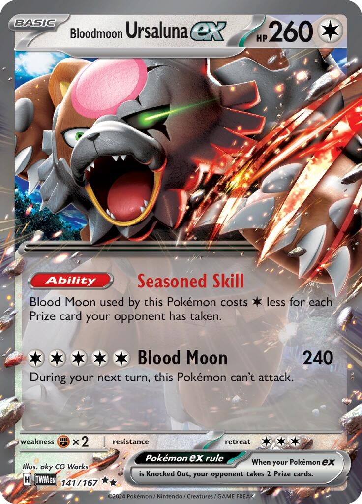 Image for Bloodmoon Ursaluna ex (141/167) [SV06: Twilight Masquerade] - Pokemon