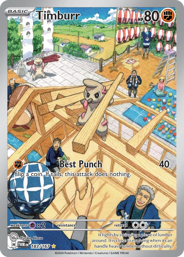 Image for Timburr (183/167) [SV06: Twilight Masquerade] - Pokemon