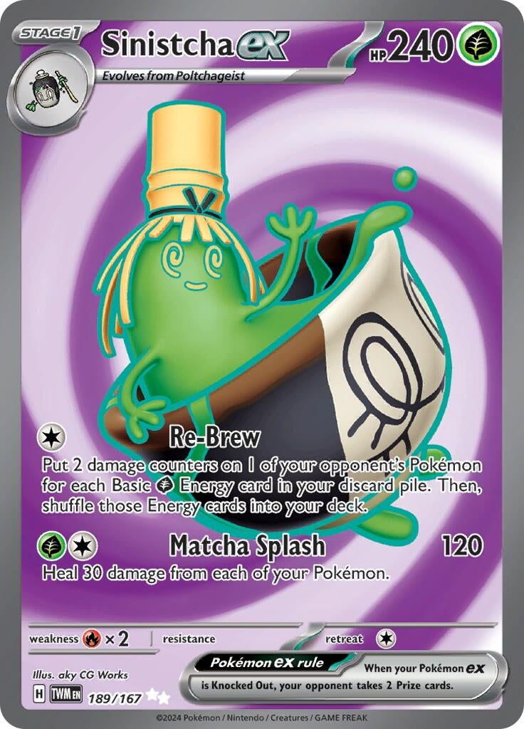 Image for Sinistcha ex (189/167) [SV06: Twilight Masquerade] - Pokemon