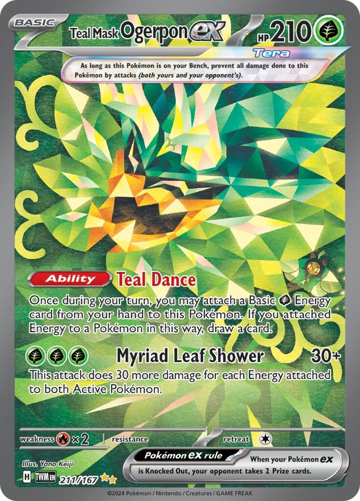 Image for Teal Mask Ogerpon ex (211/167) [SV06: Twilight Masquerade] - Pokemon
