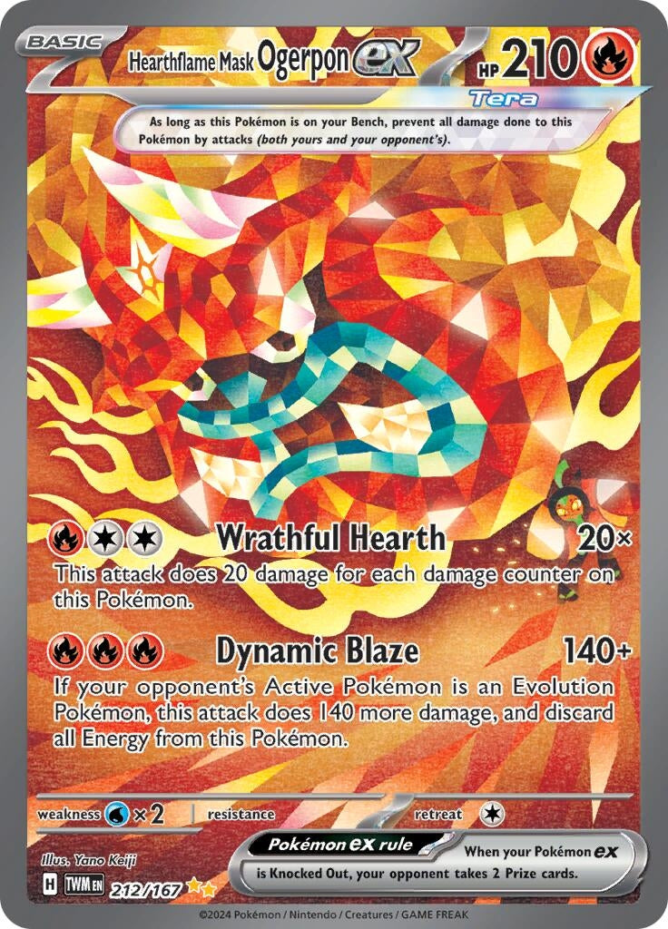 Image for Hearthflame Mask Ogerpon ex (212/167) [SV06: Twilight Masquerade] - Pokemon