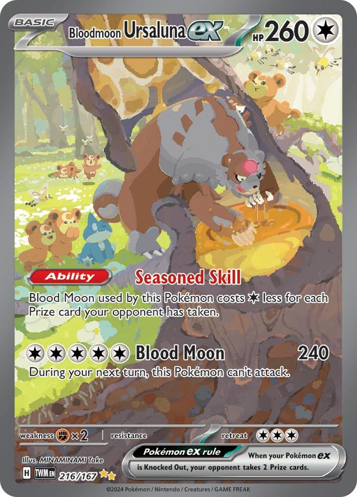 Image for Bloodmoon Ursaluna ex (216/167) [SV06: Twilight Masquerade] - Pokemon