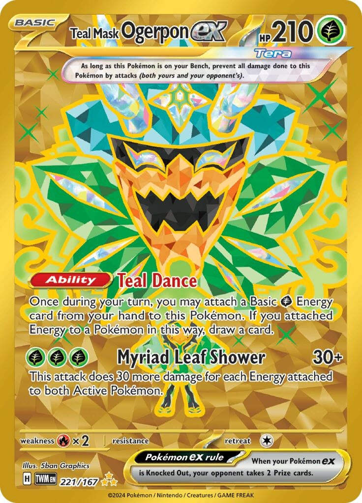 Image for Teal Mask Ogerpon ex (221/167) [SV06: Twilight Masquerade] - Pokemon