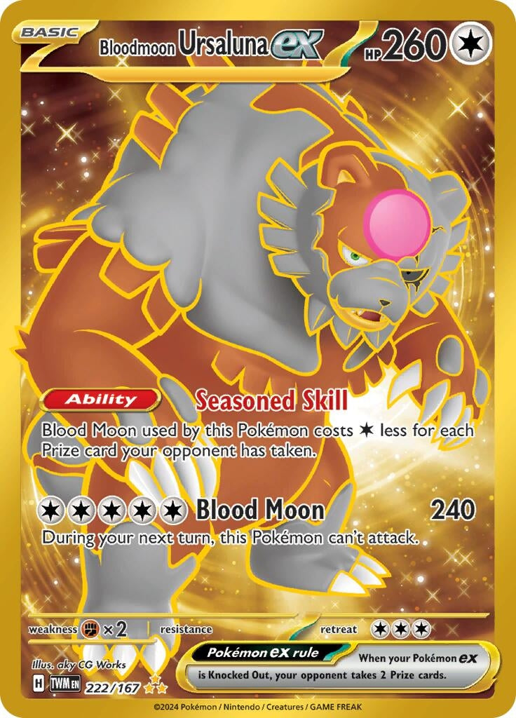 Image for Bloodmoon Ursaluna ex (222/167) [SV06: Twilight Masquerade] - Pokemon