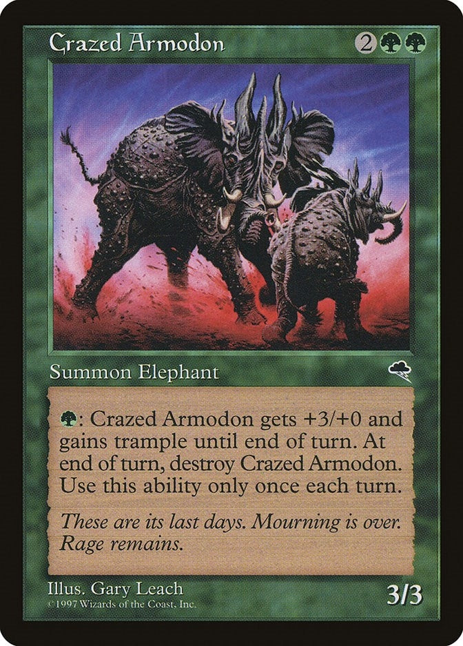 Image for Crazed Armodon (220) [Tempest] - Magic: The Gathering