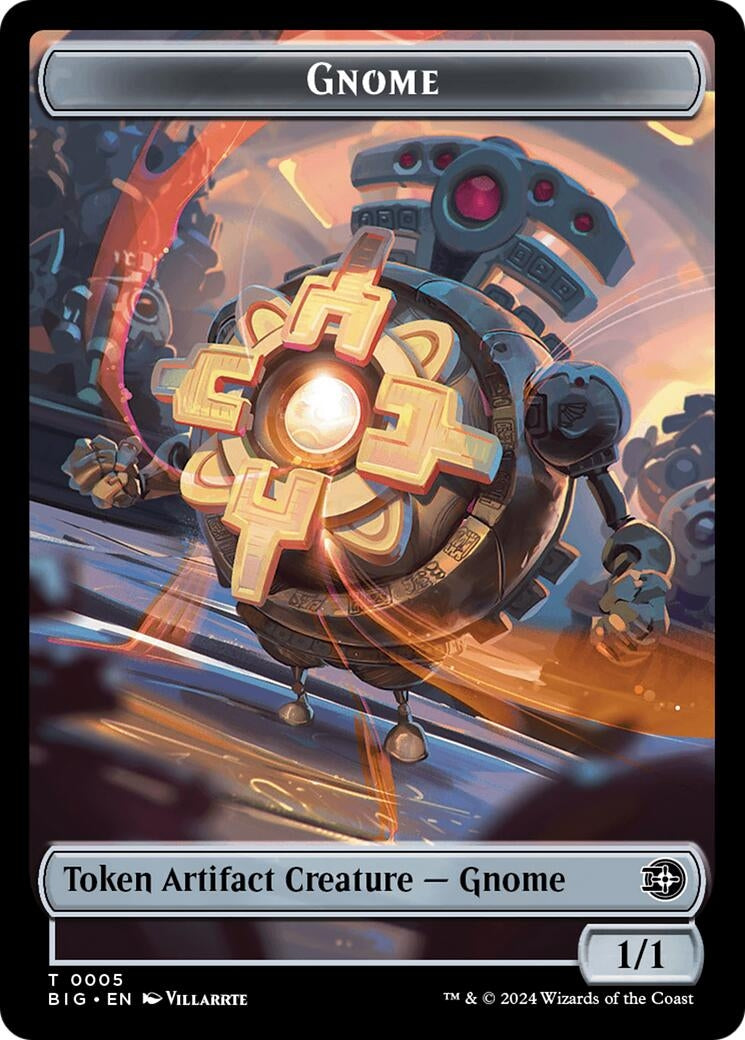 Image for Gnome // Plot Double-Sided Token (5 // 20) [Outlaws of Thunder Junction: The Big Score] - Magic: The Gathering
