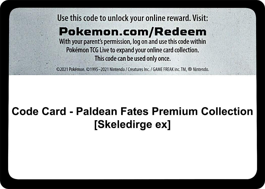 Image for Code Card - Paldean Fates Premium Collection [Skeledirge ex] [SV: Paldean Fates] - Pokemon