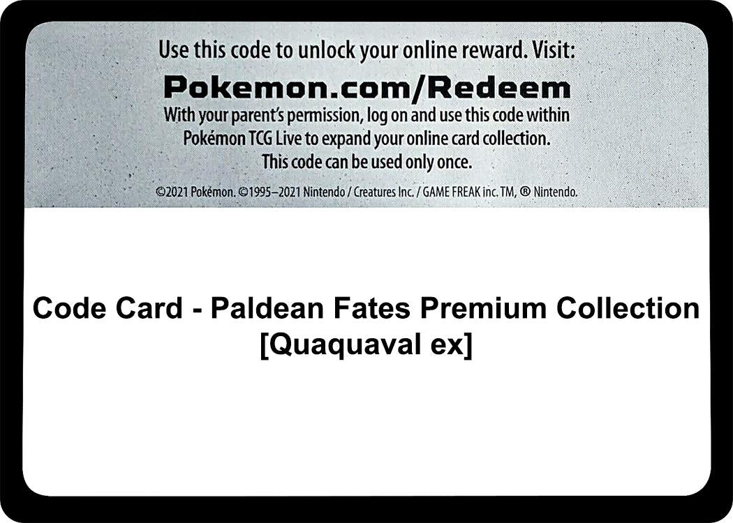 Image for Code Card - Paldean Fates Premium Collection [Quaquaval ex] [SV: Paldean Fates] - Pokemon