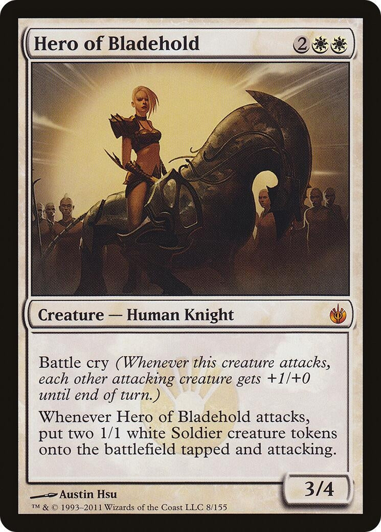 Image for Hero of Bladehold (Mirrodin Besieged) (8) [Oversize Cards] - Magic: The Gathering