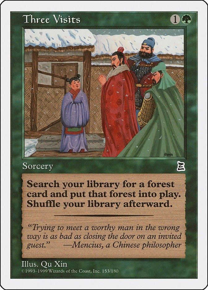 Image for Three Visits (153) [Portal Three Kingdoms] - Magic: The Gathering