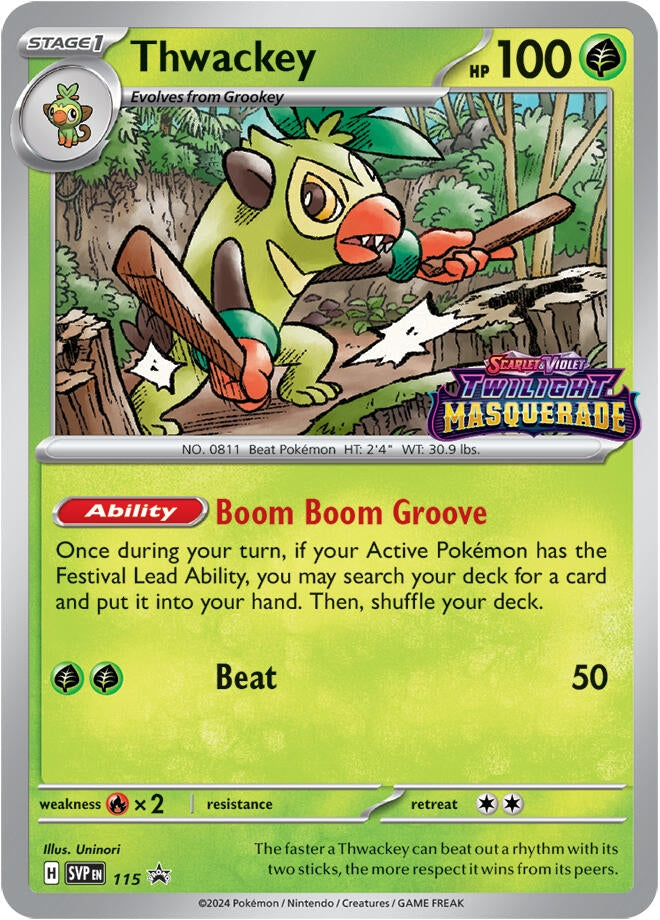 Image for Thwackey - 115 (115) [SV: Scarlet & Violet Promo Cards] - Pokemon