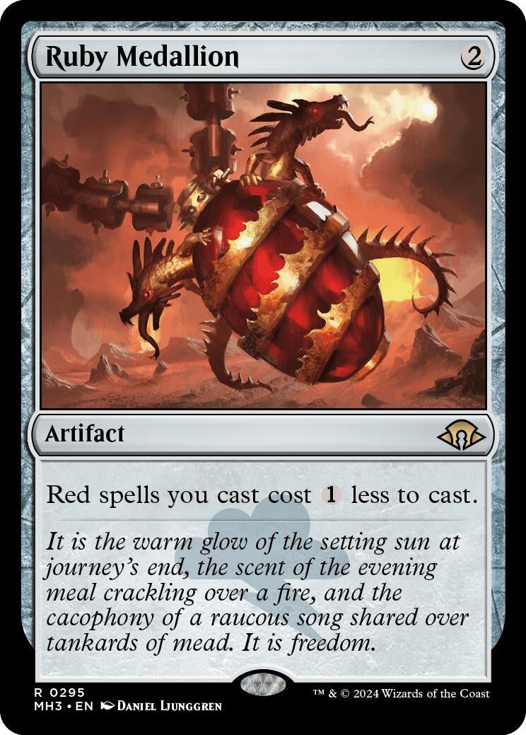 Image for Ruby Medallion (295) [Modern Horizons 3] - Magic: The Gathering