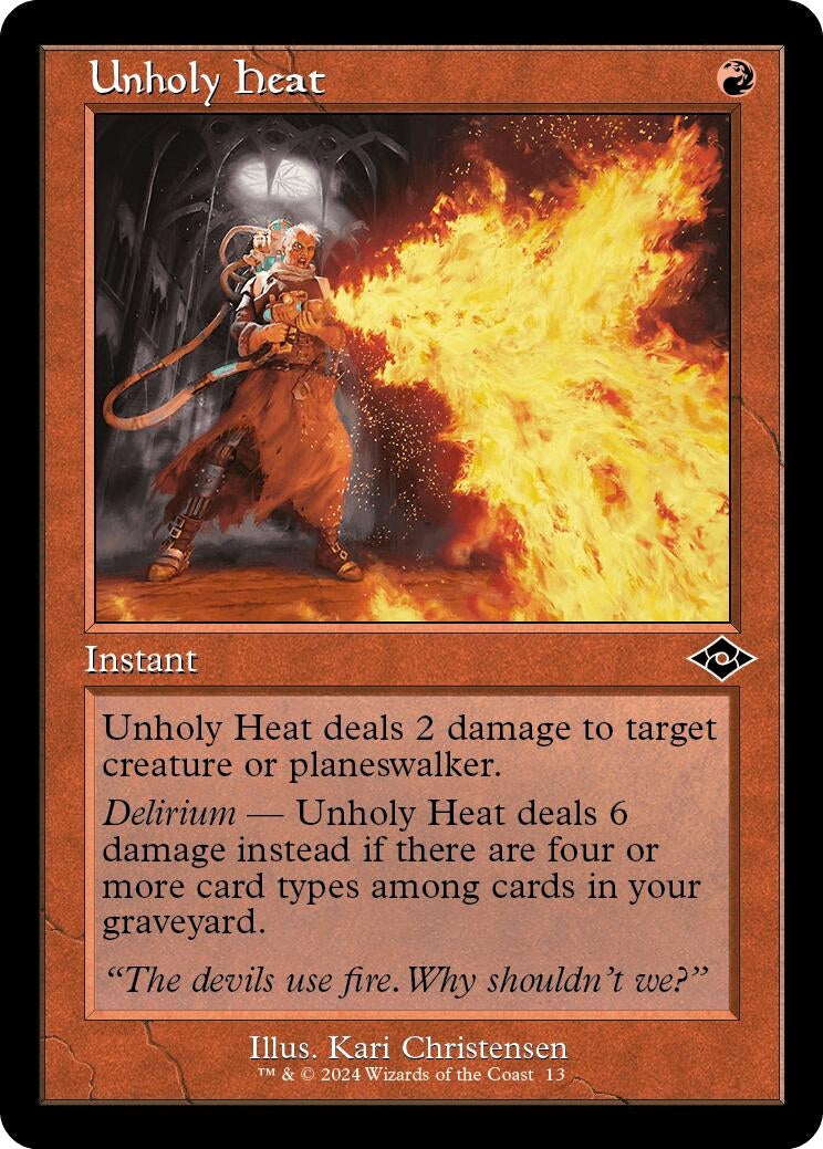 Image for Unholy Heat (Retro Frame) (13) [Modern Horizons 2] - Magic: The Gathering