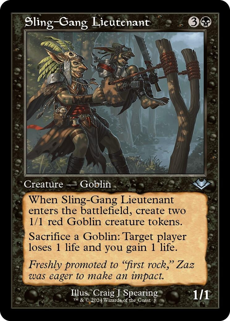 Image for Sling-Gang Lieutenant (Retro Frame) (8) [Modern Horizons] - Magic: The Gathering
