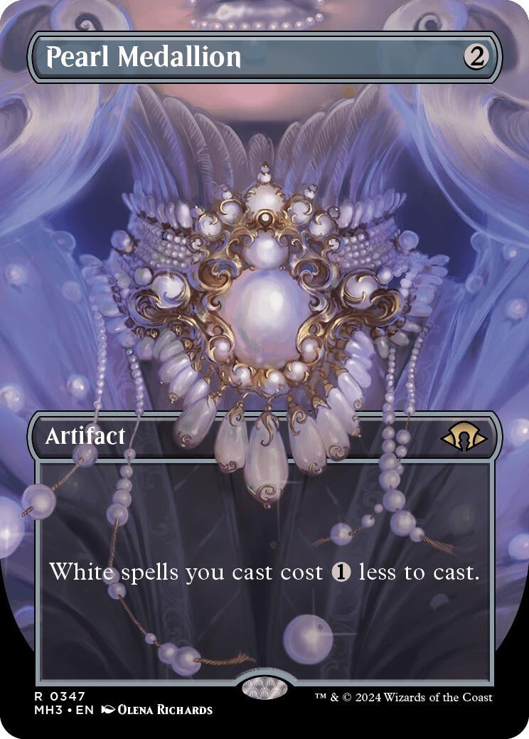 Image for Pearl Medallion (Borderless) (347) [Modern Horizons 3] - Magic: The Gathering