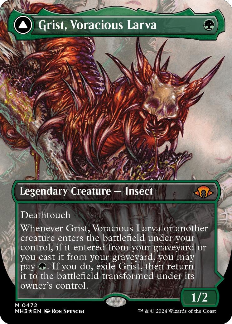Image for Grist, Voracious Larva (Borderless) (Textured Foil) (472) [Modern Horizons 3] - Magic: The Gathering