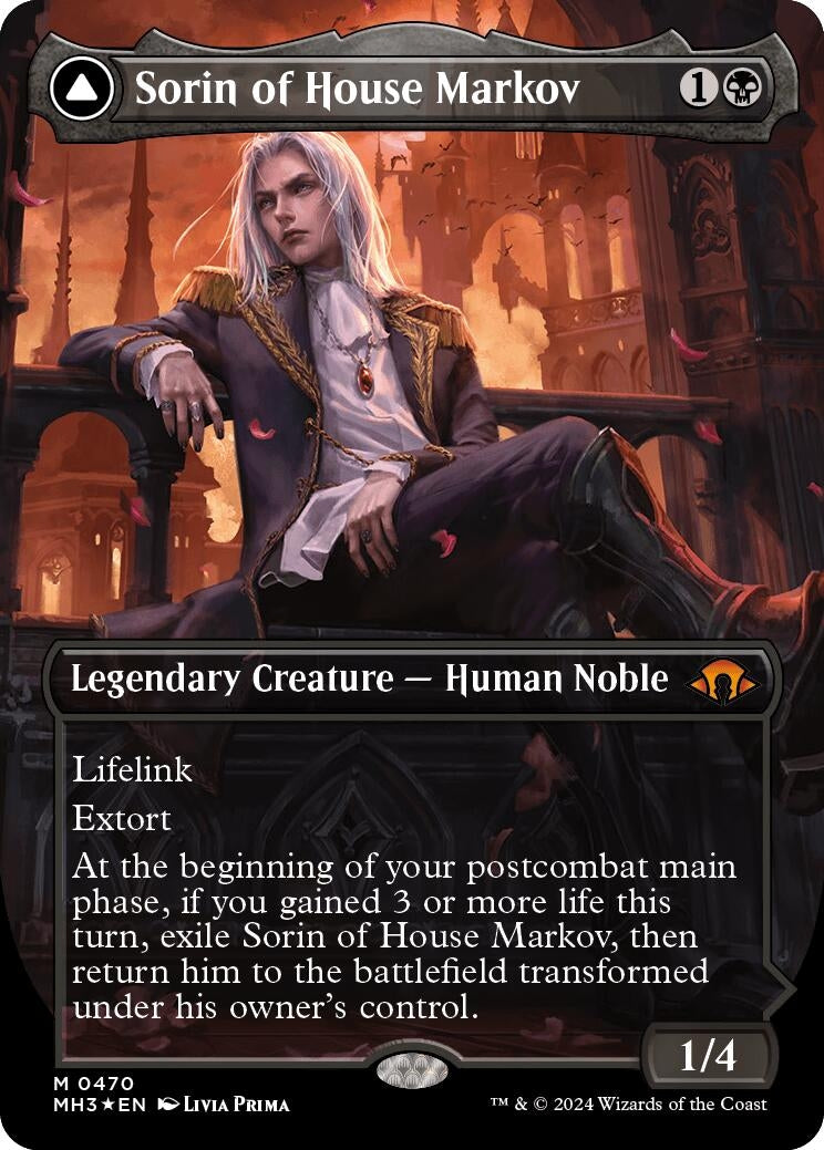 Image for Sorin of House Markov (Borderless) (Textured Foil) (470) [Modern Horizons 3] - Magic: The Gathering