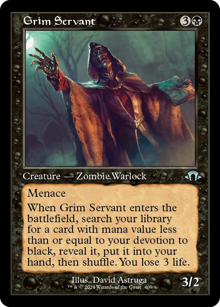Image for Grim Servant (Retro Frame) (409) [Modern Horizons 3] - Magic: The Gathering