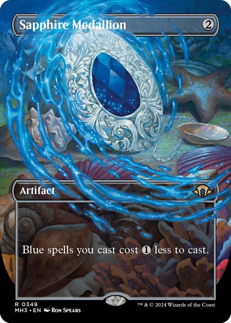 Image for Sapphire Medallion (Borderless) (349) [Modern Horizons 3] - Magic: The Gathering