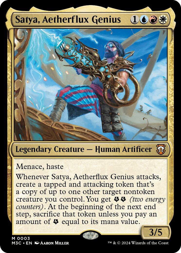 Image for Satya, Aetherflux Genius (3) [Modern Horizons 3] - Magic: The Gathering