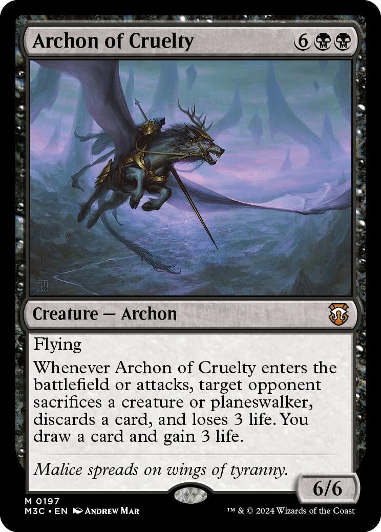 Image for Archon of Cruelty (Ripple Foil) (197) [Modern Horizons 3] - Magic: The Gathering