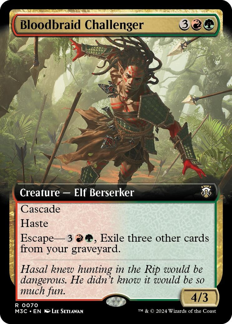 Image for Bloodbraid Challenger (Extended Art) (Ripple Foil) (70) [Modern Horizons 3] - Magic: The Gathering