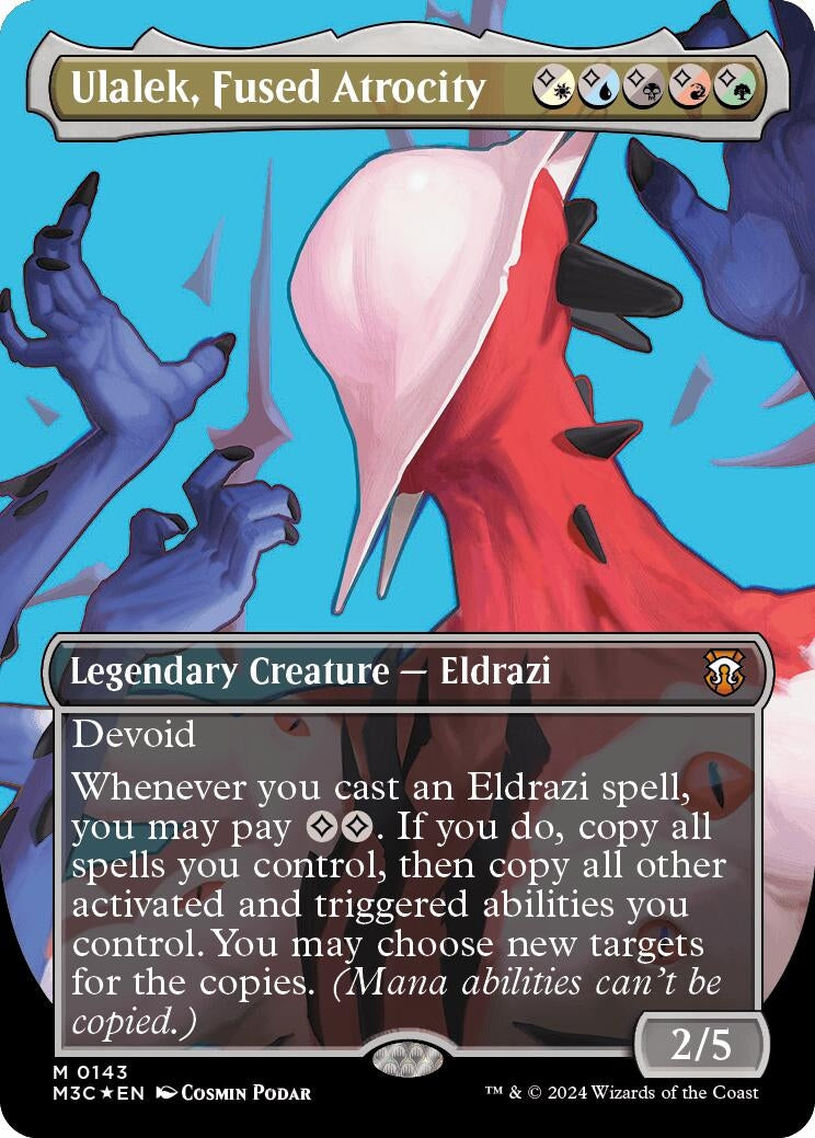 Image for Ulalek, Fused Atrocity (Borderless) (Ripple Foil) (143) [Modern Horizons 3] - Magic: The Gathering