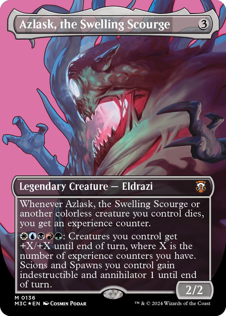 Image for Azlask, the Swelling Scourge (Borderless) (Ripple Foil) (136) [Modern Horizons 3] - Magic: The Gathering