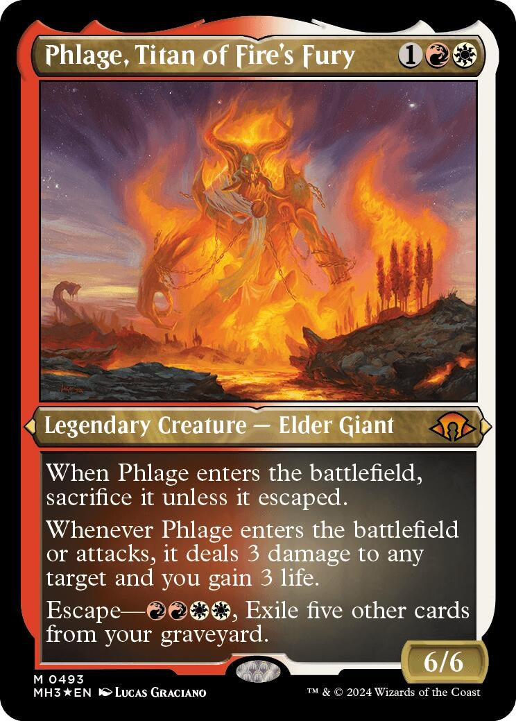 Image for Phlage, Titan of Fire's Fury (Foil Etched) (493) [Modern Horizons 3] - Magic: The Gathering