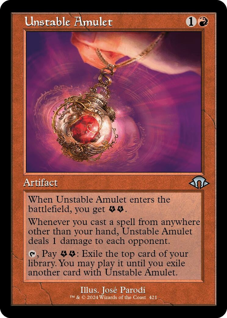 Image for Unstable Amulet (Retro Frame) (421) [Modern Horizons 3] - Magic: The Gathering