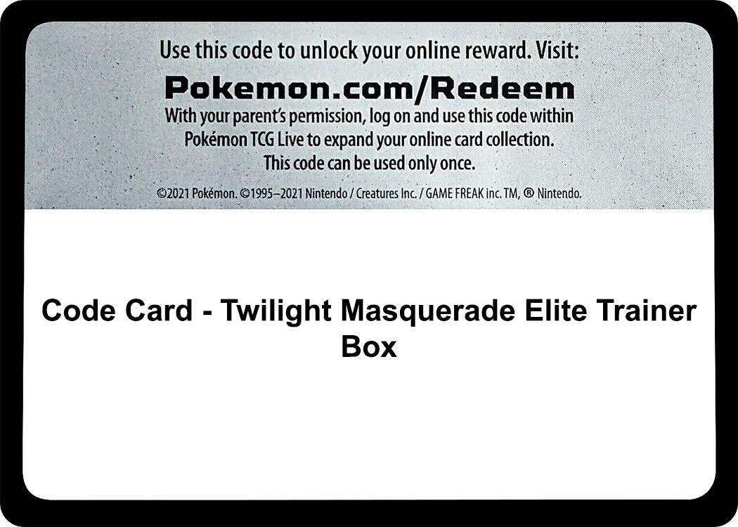 Image for Code Card - Twilight Masquerade Elite Trainer Box [SV06: Twilight Masquerade] - Pokemon