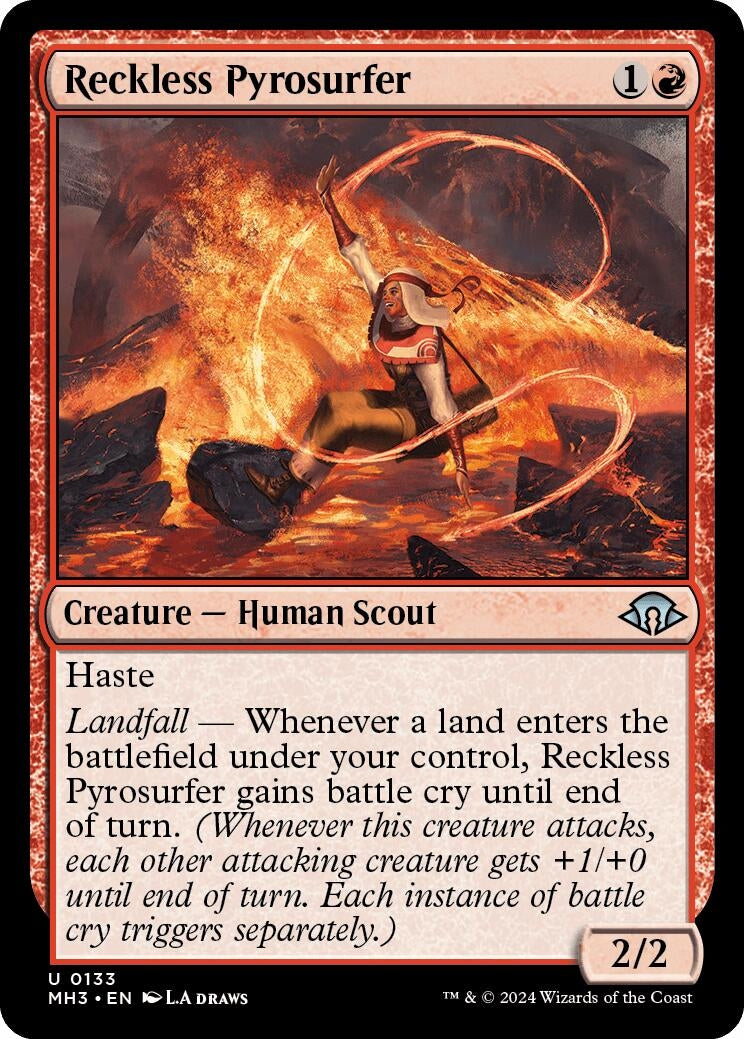 Image for Reckless Pyrosurfer (133) [Modern Horizons 3] - Magic: The Gathering