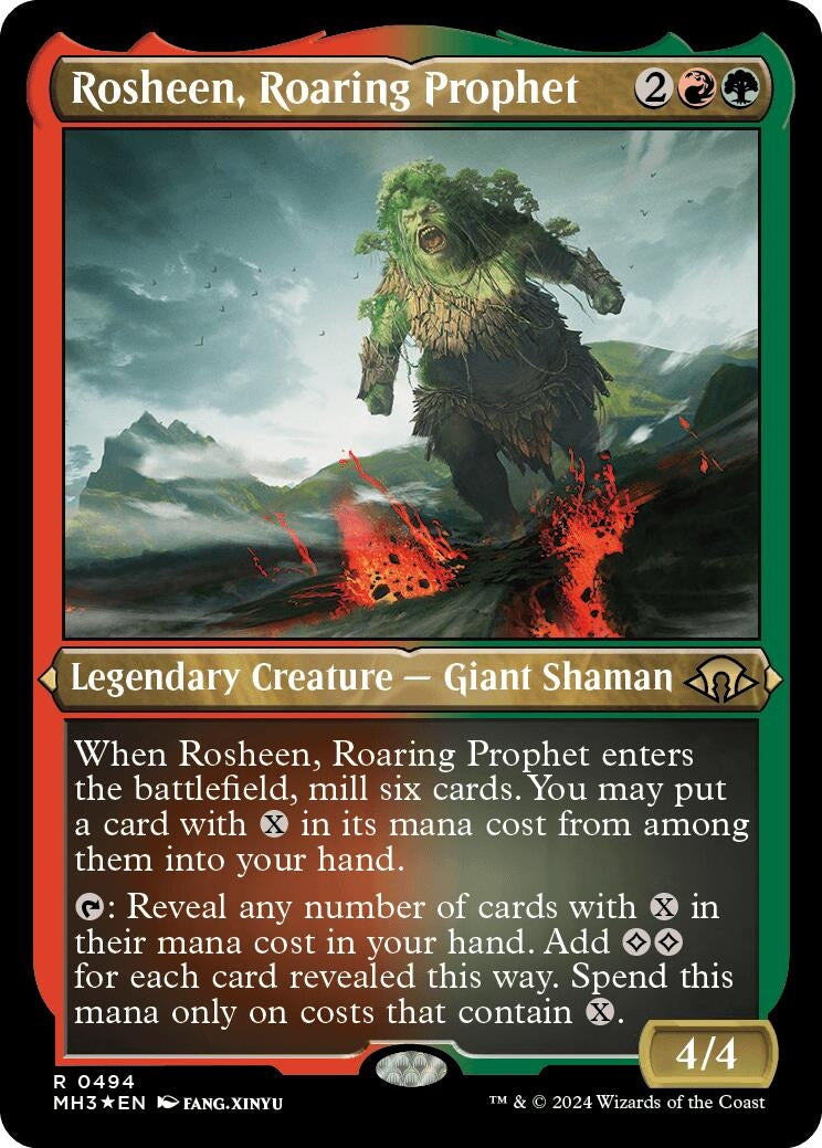 Image for Rosheen, Roaring Prophet (Foil Etched) (494) [Modern Horizons 3] - Magic: The Gathering