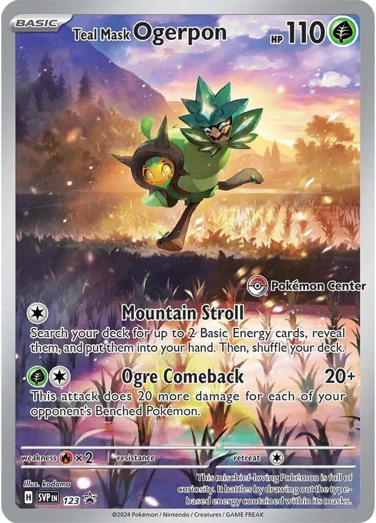 Image for Teal Mask Ogerpon - 123 (Pokemon Center Exclusive) (123) [SV: Scarlet & Violet Promo Cards] - Pokemon