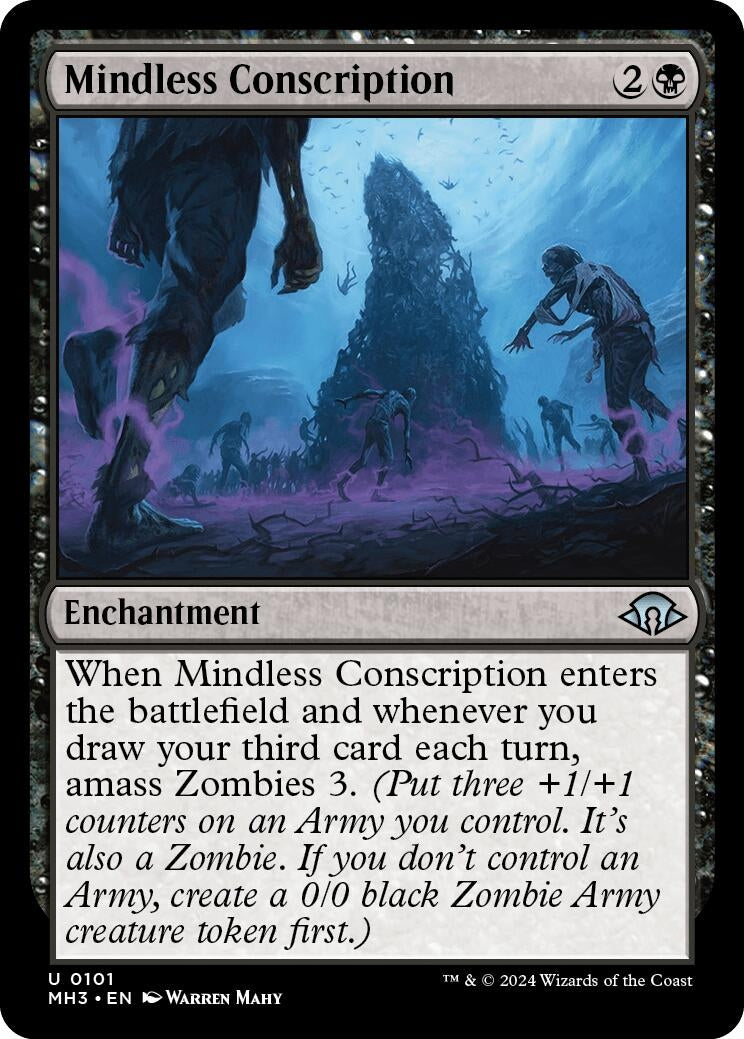 Image for Mindless Conscription (101) [Modern Horizons 3] - Magic: The Gathering