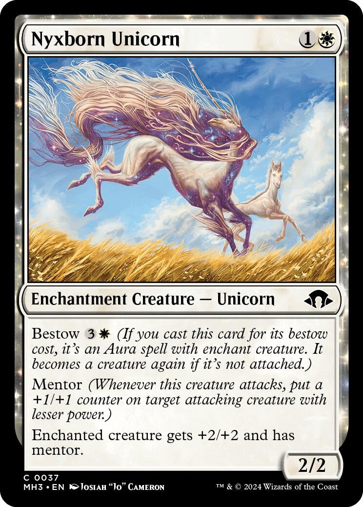 Image for Nyxborn Unicorn (37) [Modern Horizons 3] - Magic: The Gathering