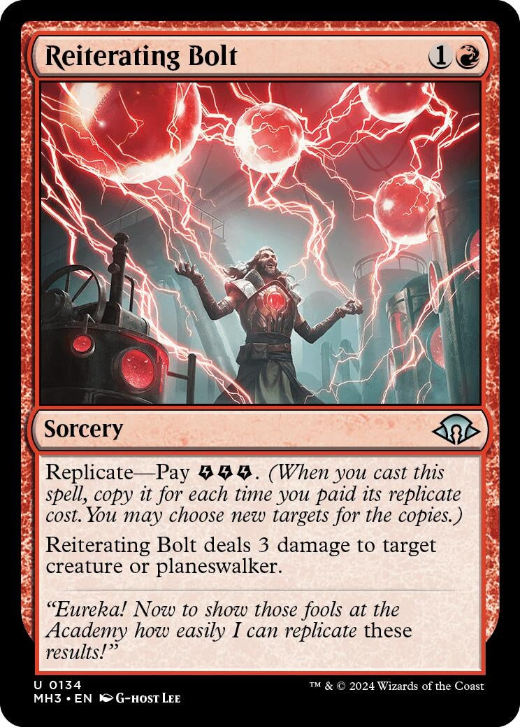 Image for Reiterating Bolt (134) [Modern Horizons 3] - Magic: The Gathering