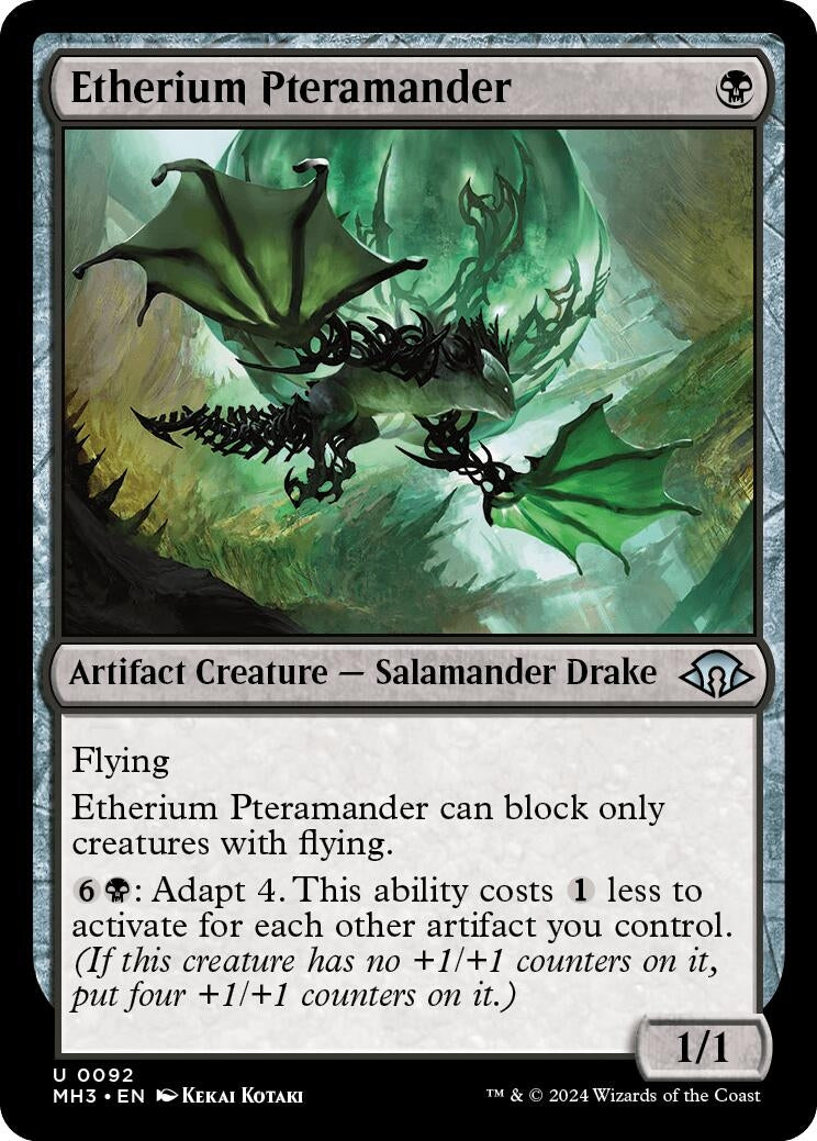 Image for Etherium Pteramander (92) [Modern Horizons 3] - Magic: The Gathering