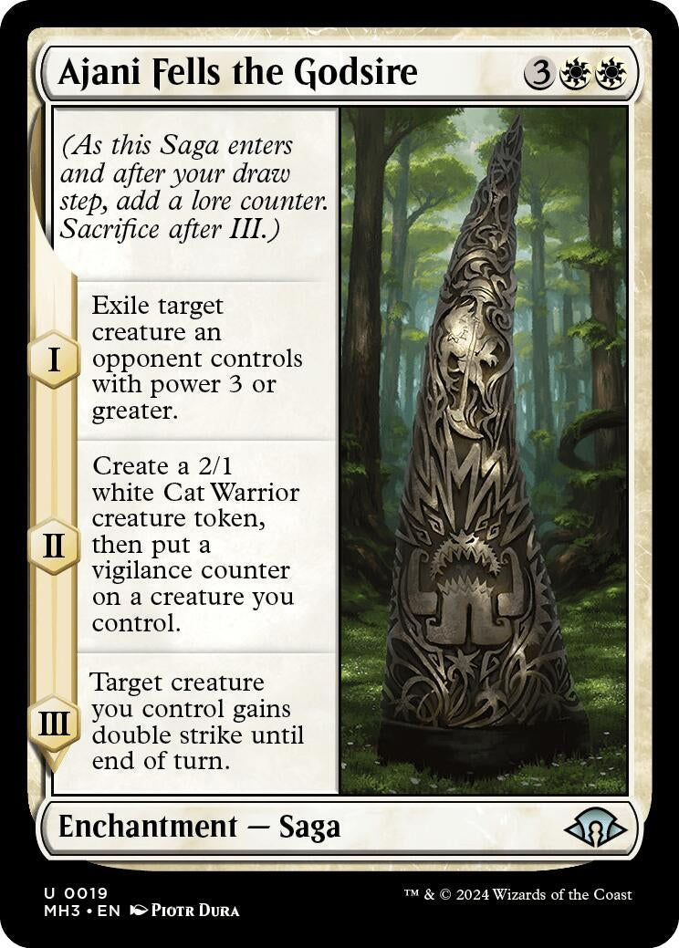 Image for Ajani Fells the Godsire (19) [Modern Horizons 3] - Magic: The Gathering