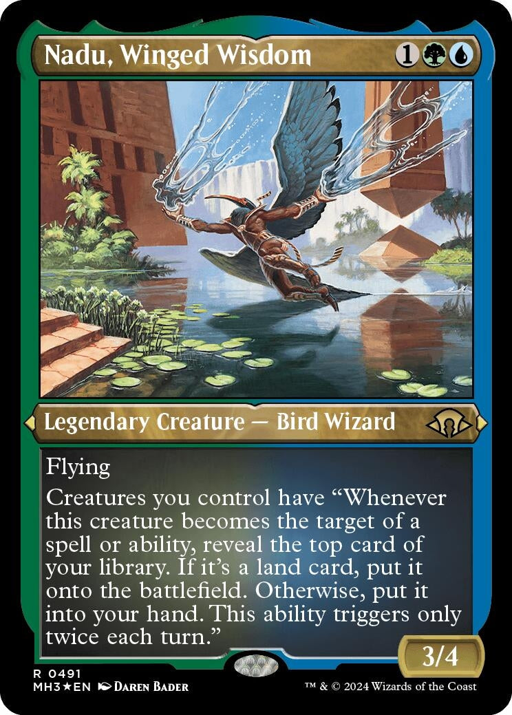 Image for Nadu, Winged Wisdom (Foil Etched) (491) [Modern Horizons 3] - Magic: The Gathering