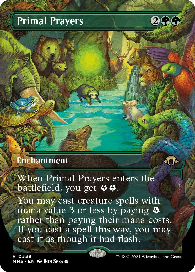 Image for Primal Prayers (Borderless) (339) [Modern Horizons 3] - Magic: The Gathering