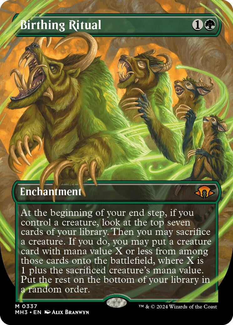 Image for Birthing Ritual (Borderless) (337) [Modern Horizons 3] - Magic: The Gathering