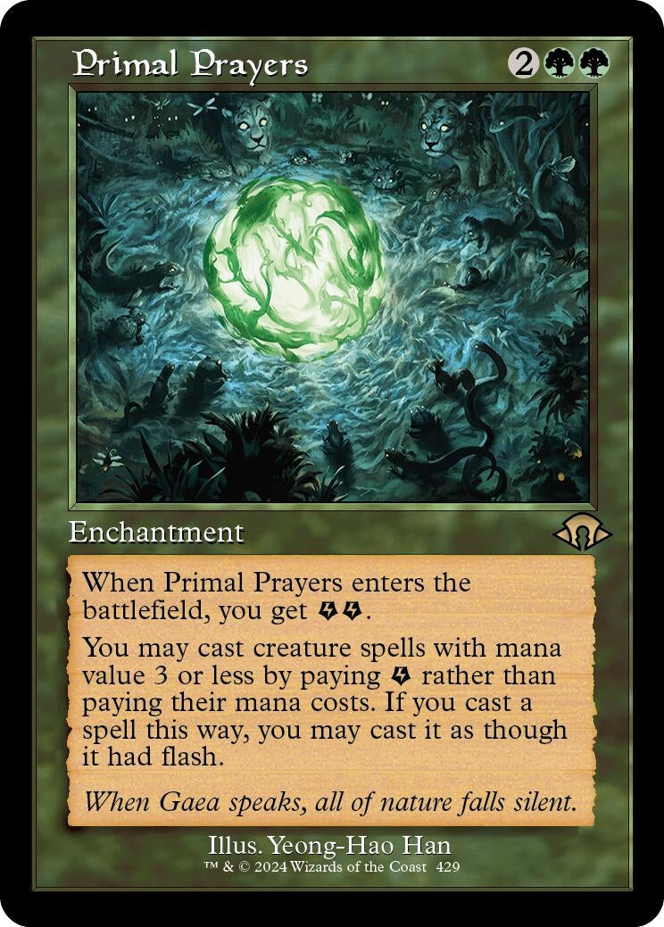 Image for Primal Prayers (Retro Frame) (429) [Modern Horizons 3] - Magic: The Gathering