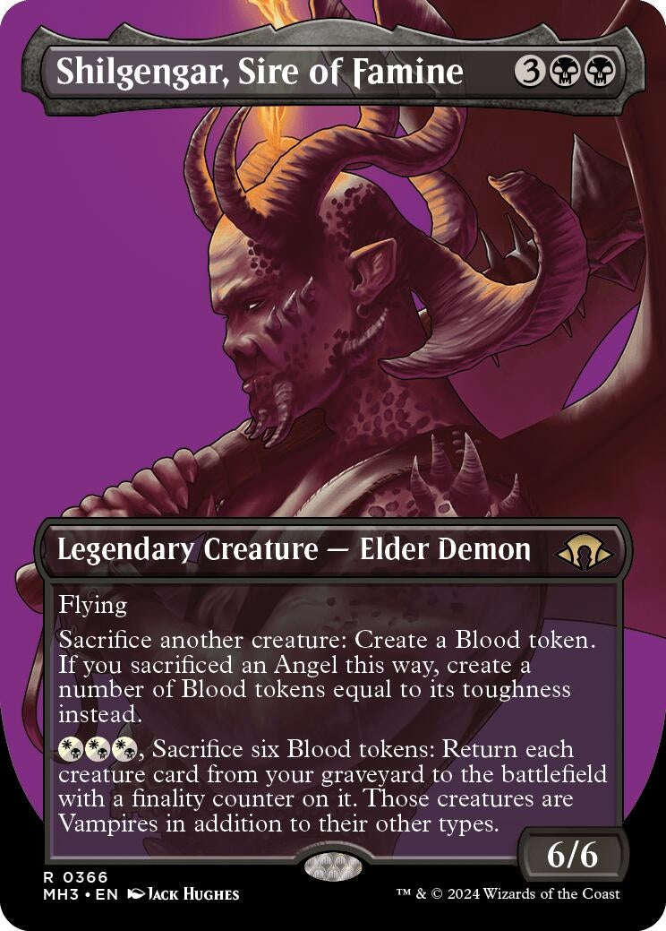 Image for Shilgengar, Sire of Famine (Borderless) (366) [Modern Horizons 3] - Magic: The Gathering